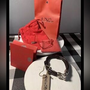NWT UNO de 50 PUL1631MARMTLOM ANUDADOS Leather Bracelet